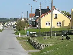 The coastal road in Bønnerup Strand.