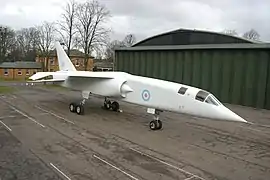 BAC TSR-2 in overall Anti-flash white showing Type D Pale roundels.