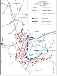 Map 3:A sketch of the Battle of Atlanta, July 22, 1864.