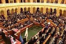 United Nations conference in the assembly hall of the House of Magnates in 2012. Today the Upper House is used as a conference and meeting room and for tourism.