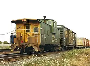 Image 51Typical American extended vision caboose (from Railroad car)