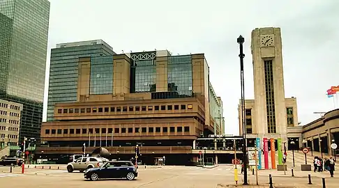 The CCN building (on the left) and entrance to the North Station