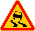 Danger of skidding