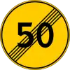 3.25.2 End of the maximum speed limit zone (temporary)