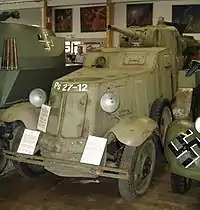 Captured Soviet BA-10 in Finnish markings, registered as Ps.27-12