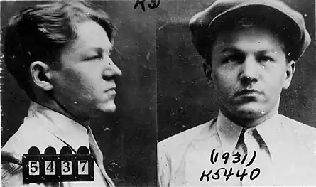 1931 Mugshot of Lester Gillis aka "George "Baby Face" Nelson"