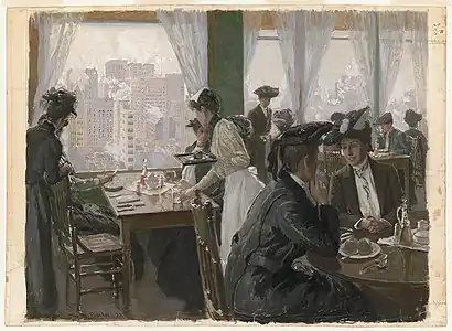 Women in a Restaurant