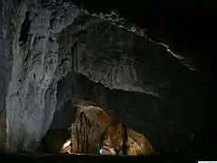 Interior of the cave