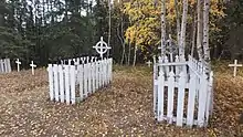 Back Bay Cemetery in the fall