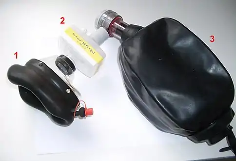 The respirator bag valve mask