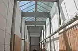 Corridor with skylights