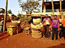 Bread selling on a street in Dschang