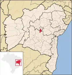 Location in Bahia  state