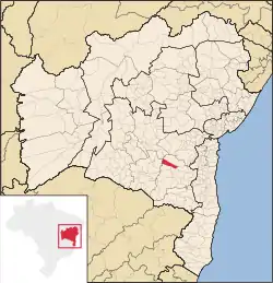 Location in Bahia  state