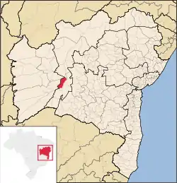 Location of Sítio do Mato in Bahia