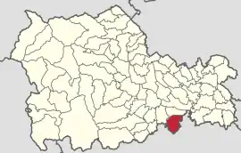 Location in Neamț County