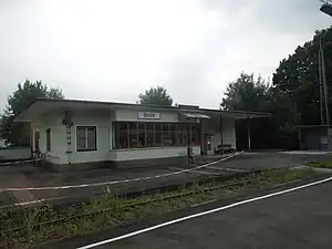 Single-story building with flat roof