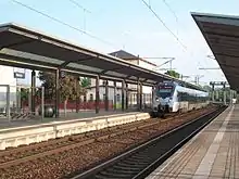 Werdau station with an S-Bahn train (2016)