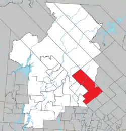 Location within Antoine-Labelle RCM.