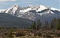 Baker Mountain (left), Mount Stratus (center), Green Knoll (right)