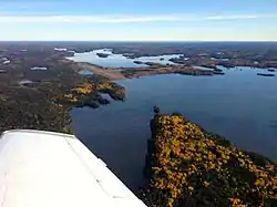 Bakers Narrows, Little Athapap, and the North Arm, as seen from the south