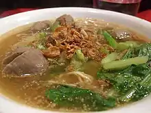 Indonesian bakso noodle soup