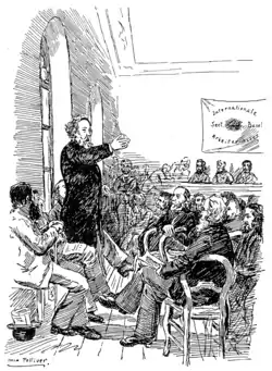 Image 18Mikhail Bakunin speaking to members of the International Workingmen's Association at the Basel Congress in 1869 (from Socialism)