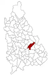 Location in Dâmbovița County