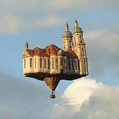 A novelty hot air balloon resembling the Abbey of Saint Gall –  Kubicek Balloons