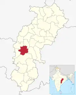 Location in Chhattisgarh