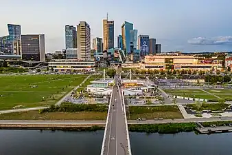 Vilnius central business district from White Bridge