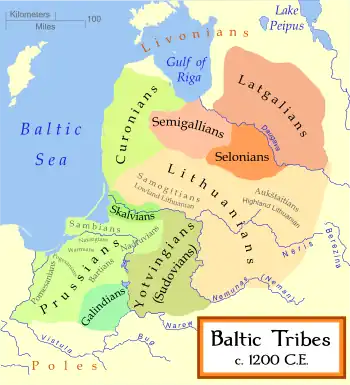 Image 9Baltic Tribes, circa 1200 CE. (from History of Latvia)