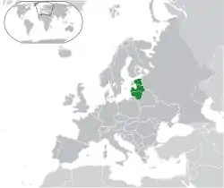 Member states of the Baltic Assembly (green).