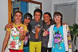 Image 187Brazilian indie pop group Restart wearing "colorido" fashion, popular for most of the early 2010s in Brazil (from 2010s in fashion)