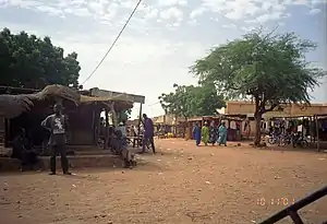 Market stalls in town