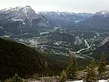 Aerial view of town