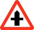 Crossroad with a minor ahead