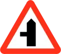 Side road on the left ahead