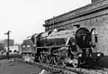 A resplendent Stanier Class 5 at Bank Hall Shed in 1948.