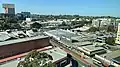 Aerial view looking north to CBD