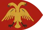 Banner with the double-headed eagle, used in Western portolans to mark Trebizond in the 14th century