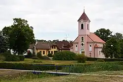 Centre of Bantice with the Chapel of the Assumption of the Virgin Mary