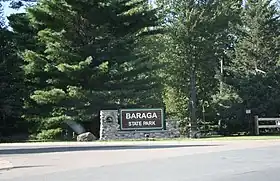 Baraga State Park entrance