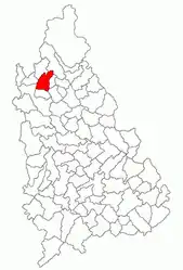 Location in Dâmbovița County