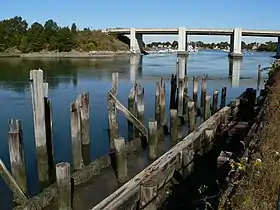 Route 3A bridge over Back River, viewed from the park