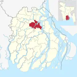 Location of Barisal Sadar