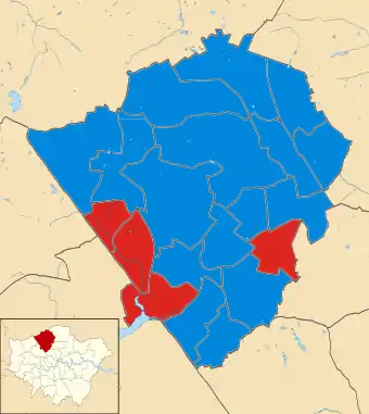 Barnet 1982 results map