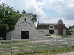 Barns at the Buckley Homestead, a historic site in the township