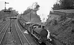 Up coal train at Barrow-on-Soar Station in 1950