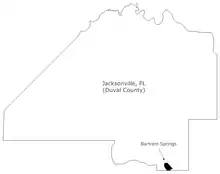 Location of Bartram Springs in Jacksonville